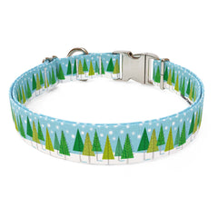 Winter Trees Dog Collar