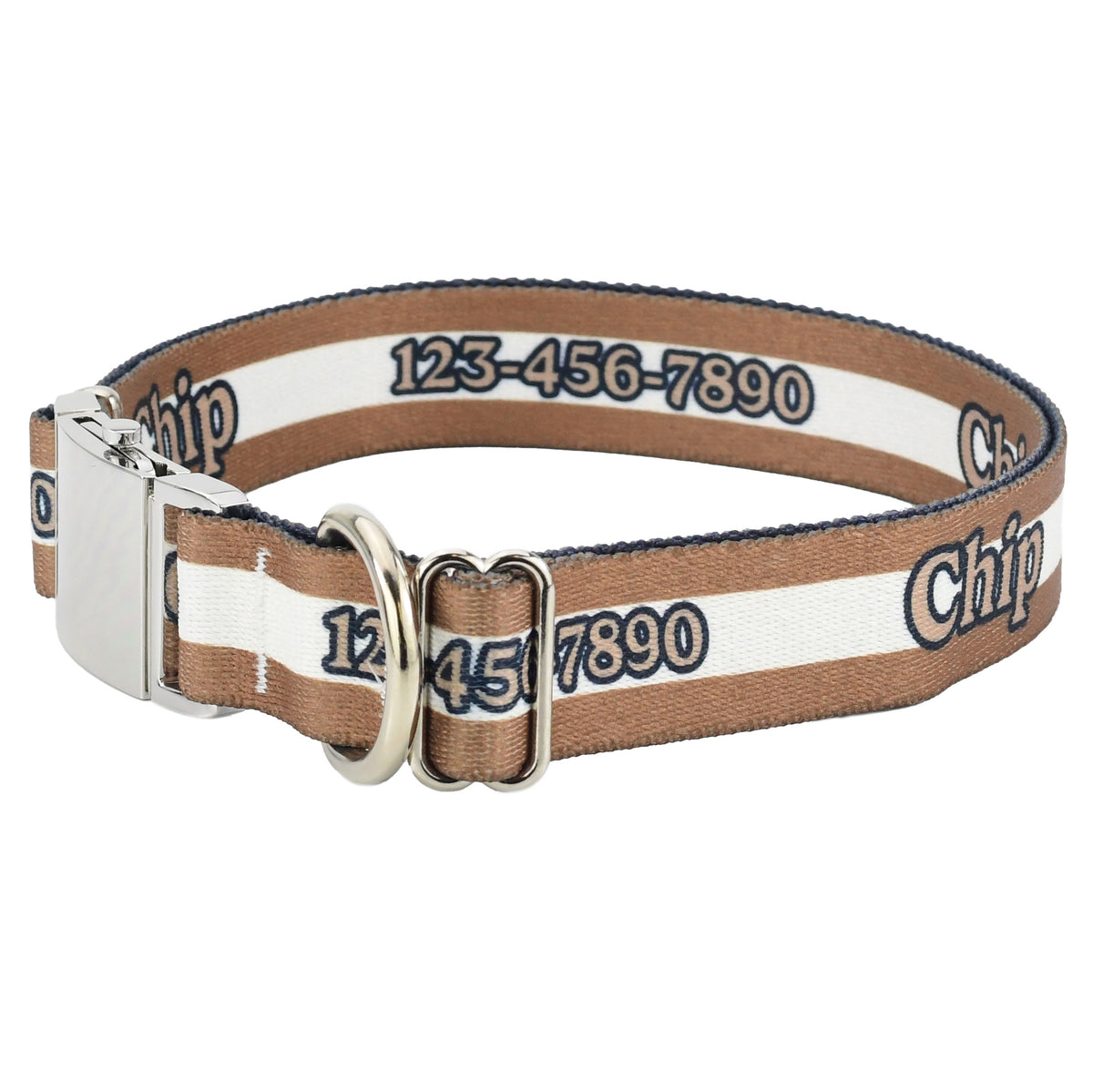 Personalized Mighty Stripes Dog Collar