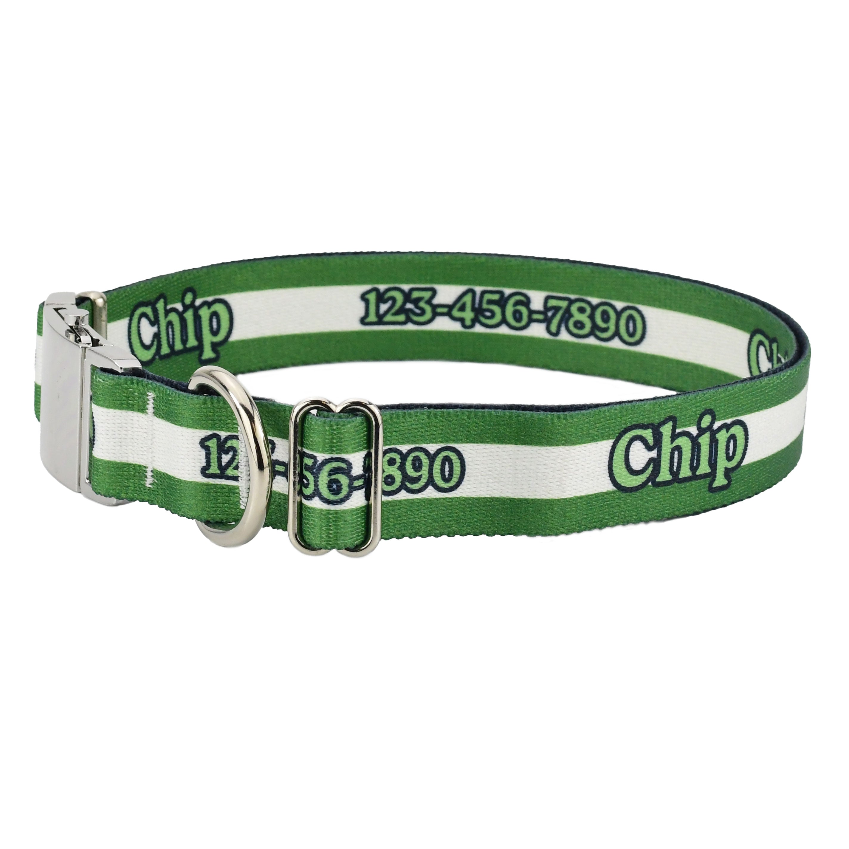 Personalized Mighty Stripes Dog Collar