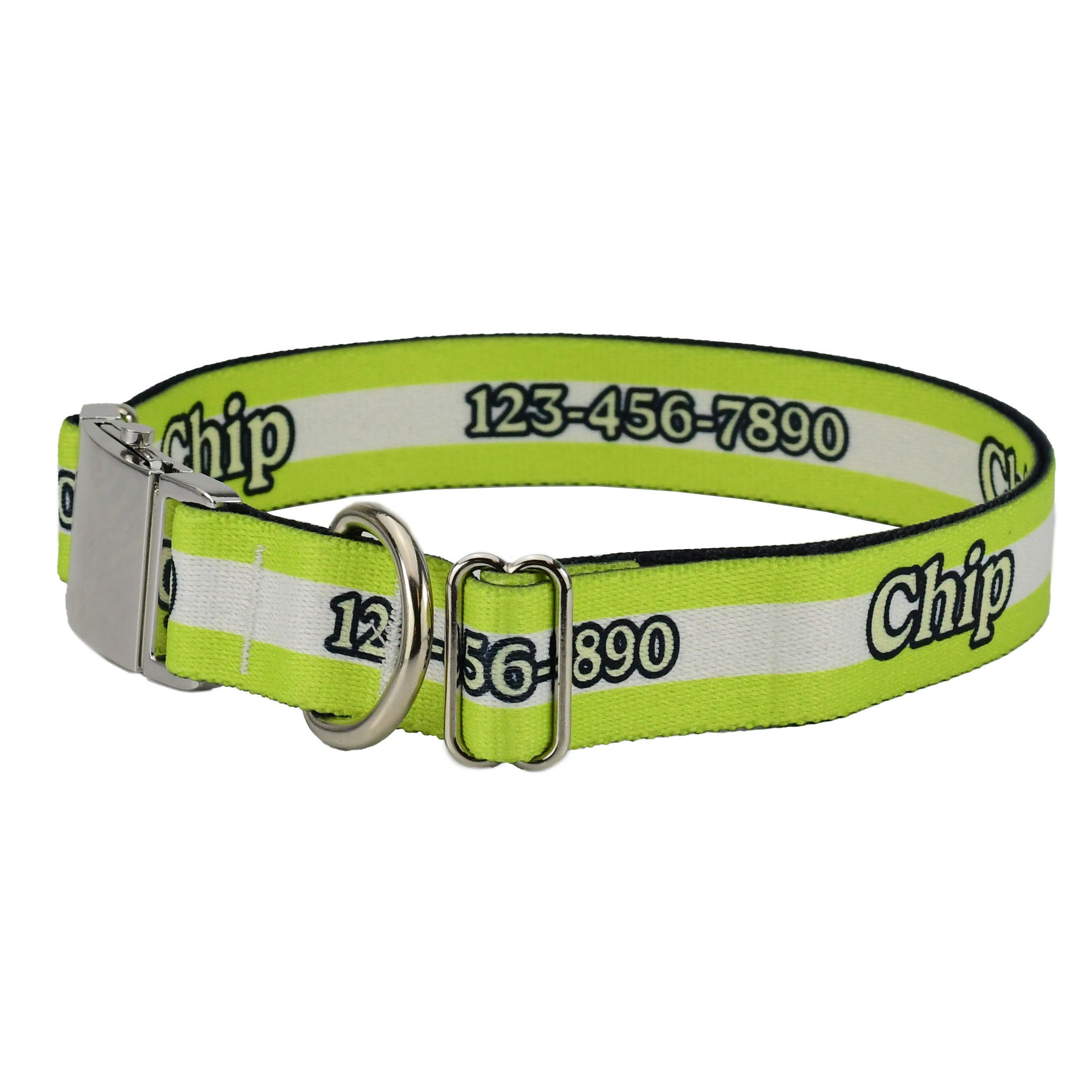 Personalized Mighty Stripes Dog Collar