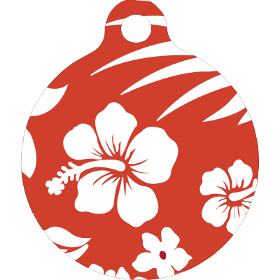 Aloha Red HD Dog ID Tag