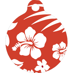 Aloha Red HD Dog ID Tag