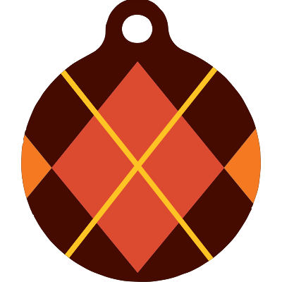 Argyle Fall HD Dog ID Tag