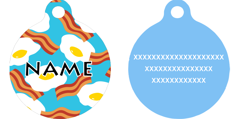 Bacon and Eggs HD Dog ID Tag