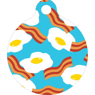 Bacon and Eggs HD Dog ID Tag