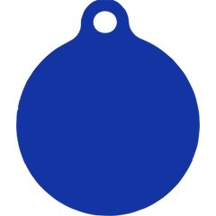 Blue Blocks HD Dog ID Tag