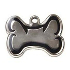 Black Bone Dog ID Tag - With Engraving