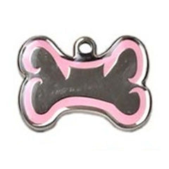 Pink Bone Dog ID Tag - With Engraving