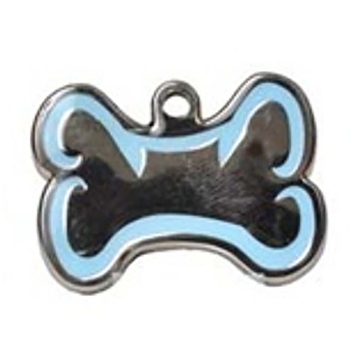 Sky Blue Bone Dog ID Tag - With Engraving