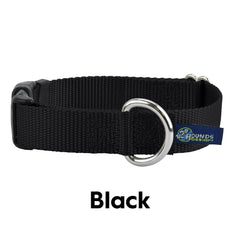 5/8" and 1" Black Nylon Buckle Dog Collar