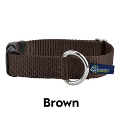 5/8" and 1" Brown Nylon Buckle Dog Collar