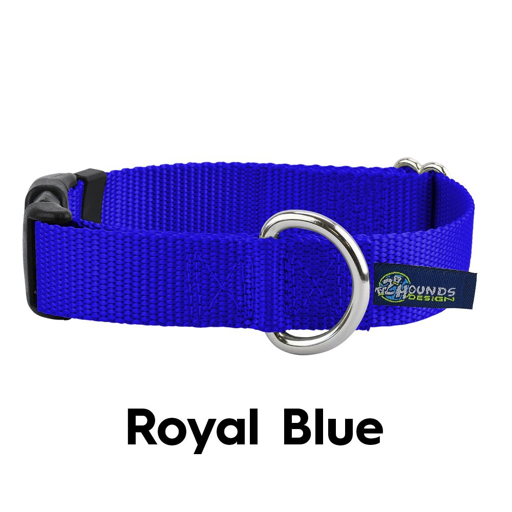 5/8" and 1" Royal Blue Nylon Buckle Dog Collar