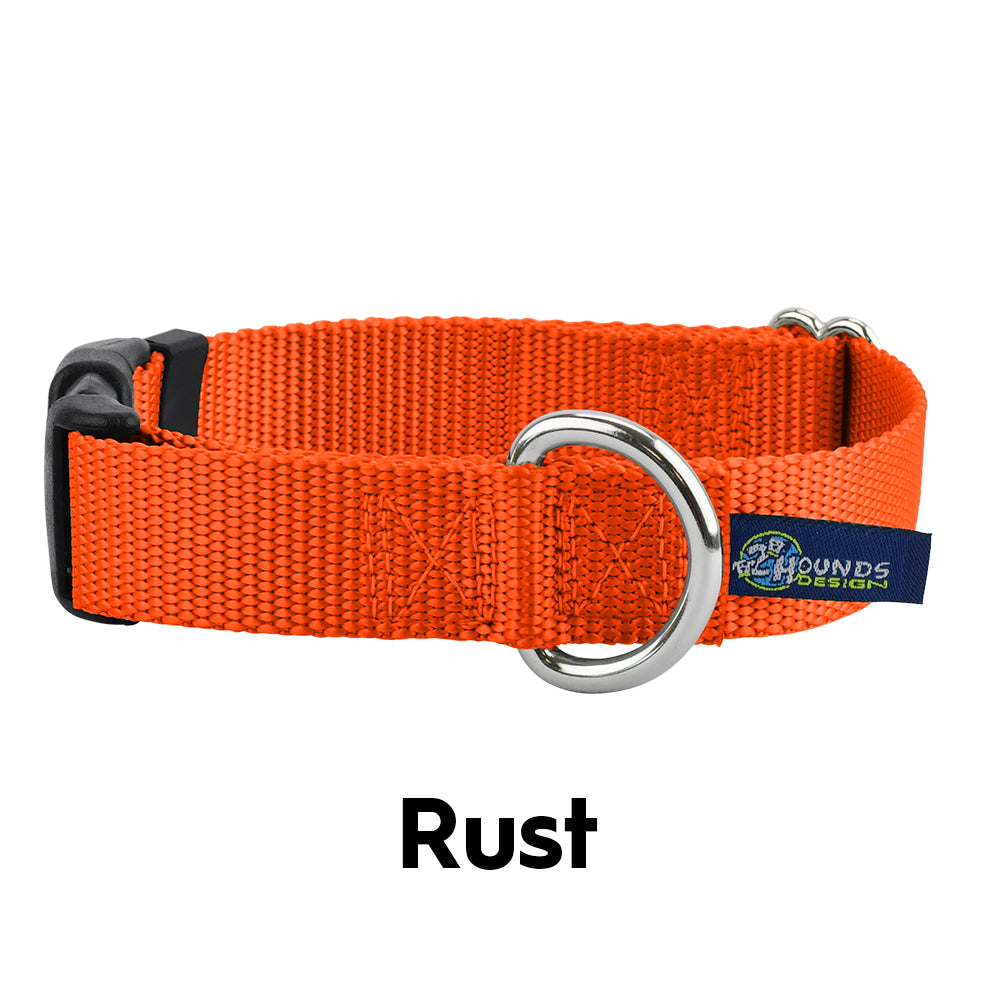 1" Rust Nylon Buckle Dog Collar