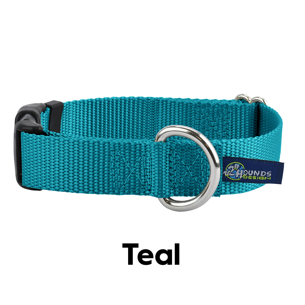 5/8″ and 1″ Teal Nylon Dog Collar