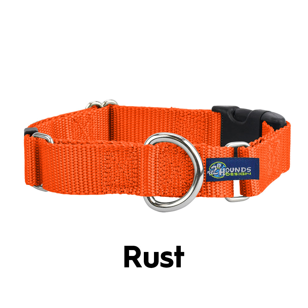 1" Rust Nylon Buckle Dog Collar