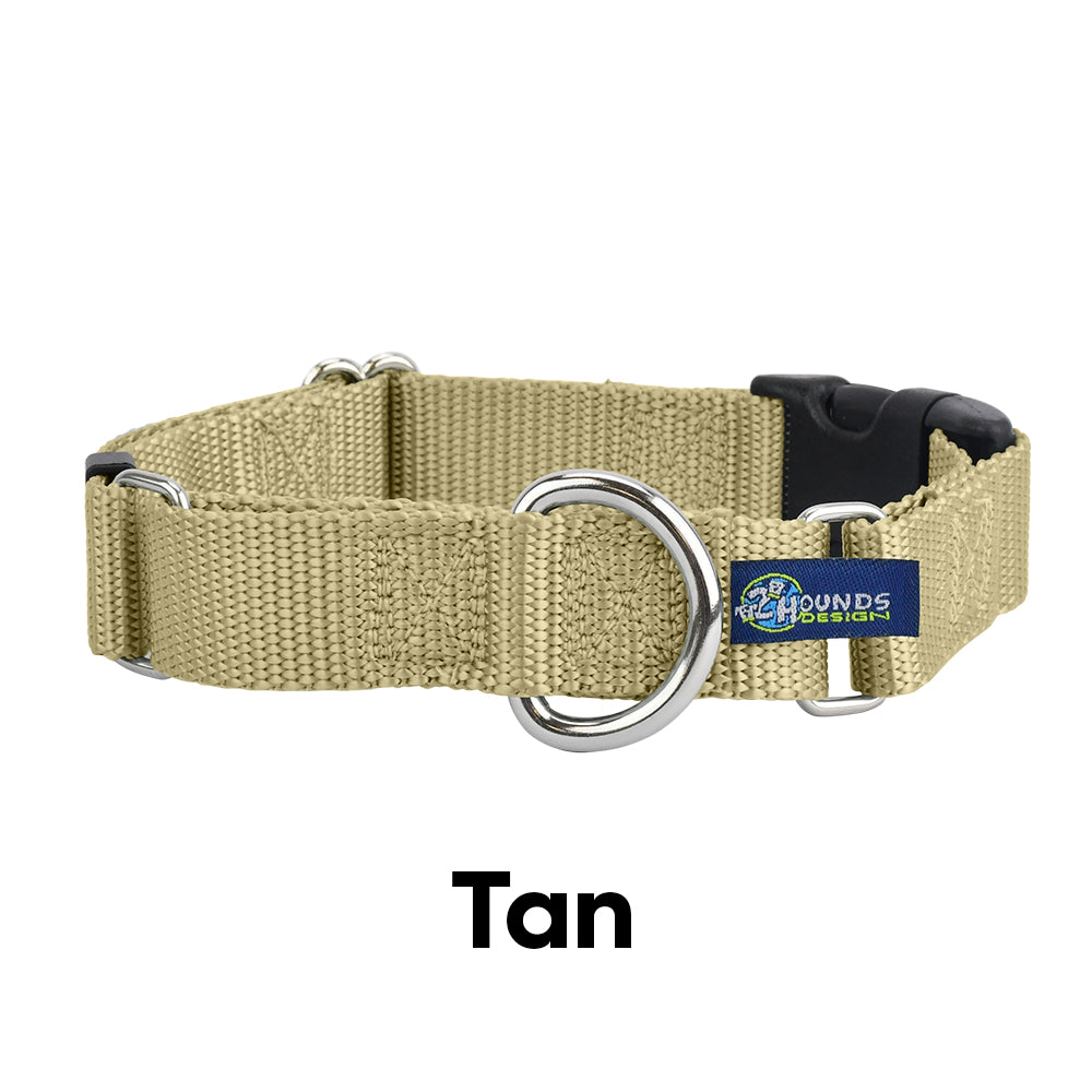 5/8″ and 1″ Tan Nylon Dog Collar