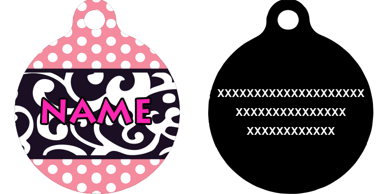 Chantilly Pink HD Dog ID Tag