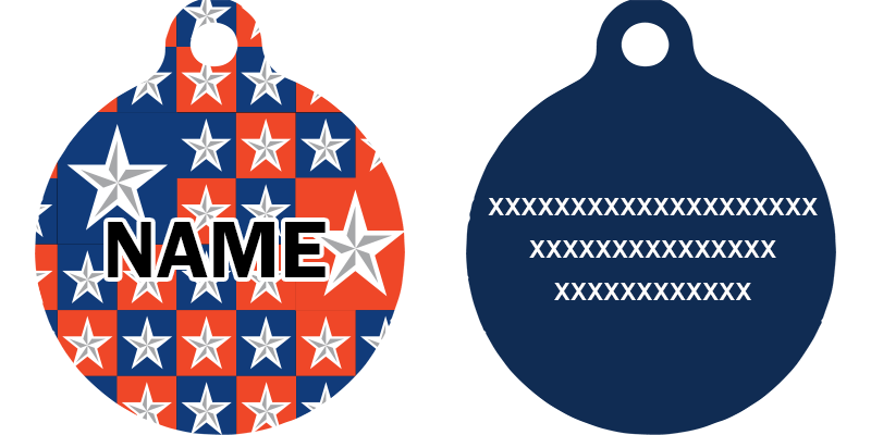 Colonial Stars HD Dog ID Tag