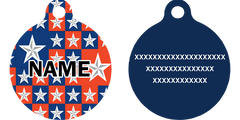 Colonial Stars HD Dog ID Tag