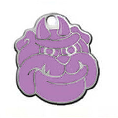 Purple Devil Dog Dog ID Tag - With Engraving