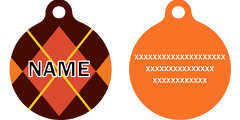 Argyle Fall HD Dog ID Tag