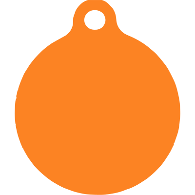 Island Floral Orange HD Dog ID Tag
