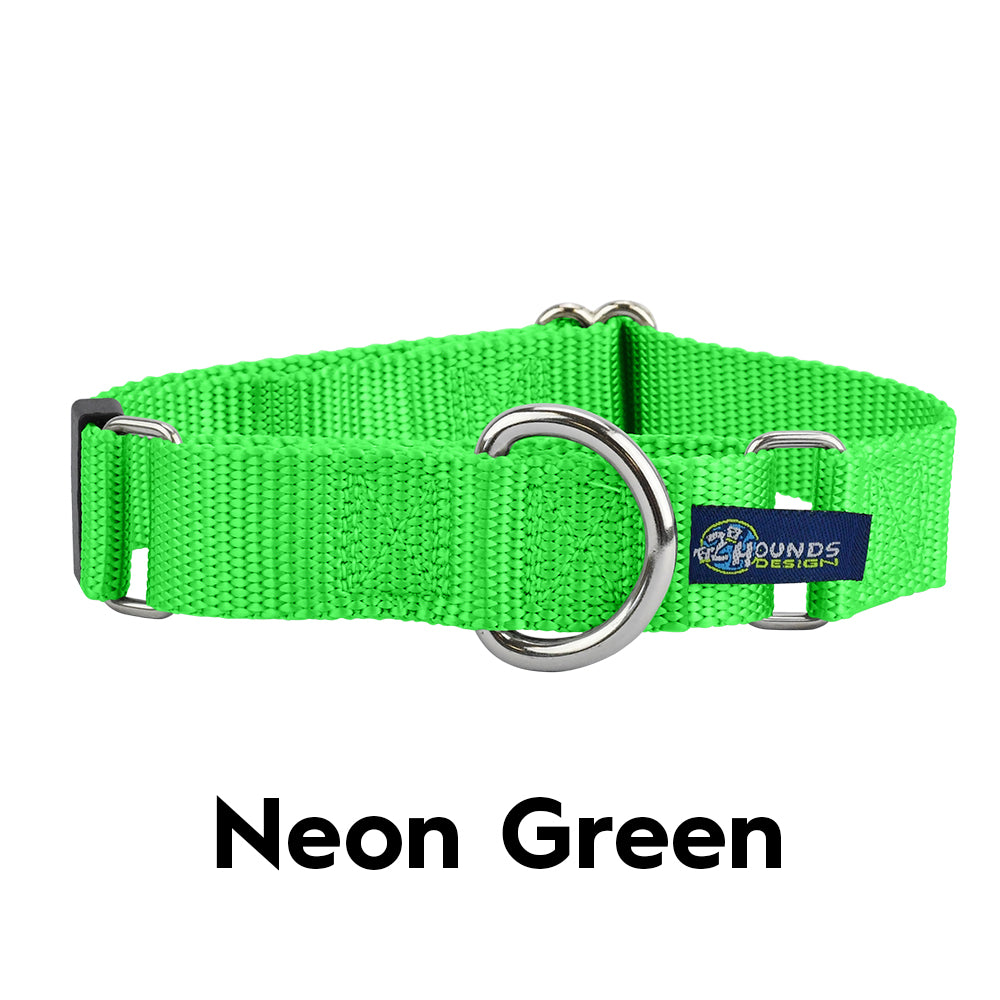 5/8″ and 1″ Neon Green Nylon Dog Collar