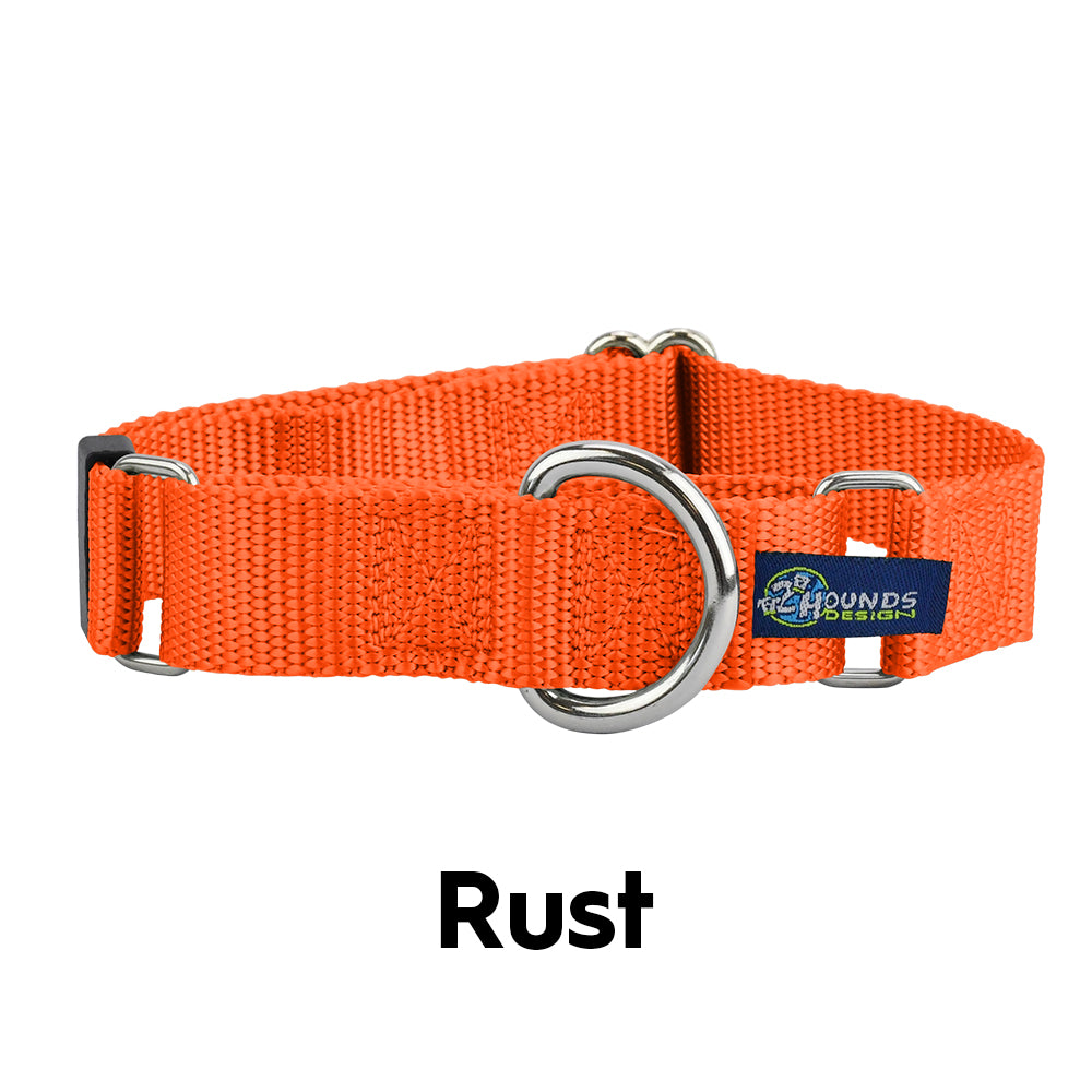 1" Rust Nylon Buckle Dog Collar