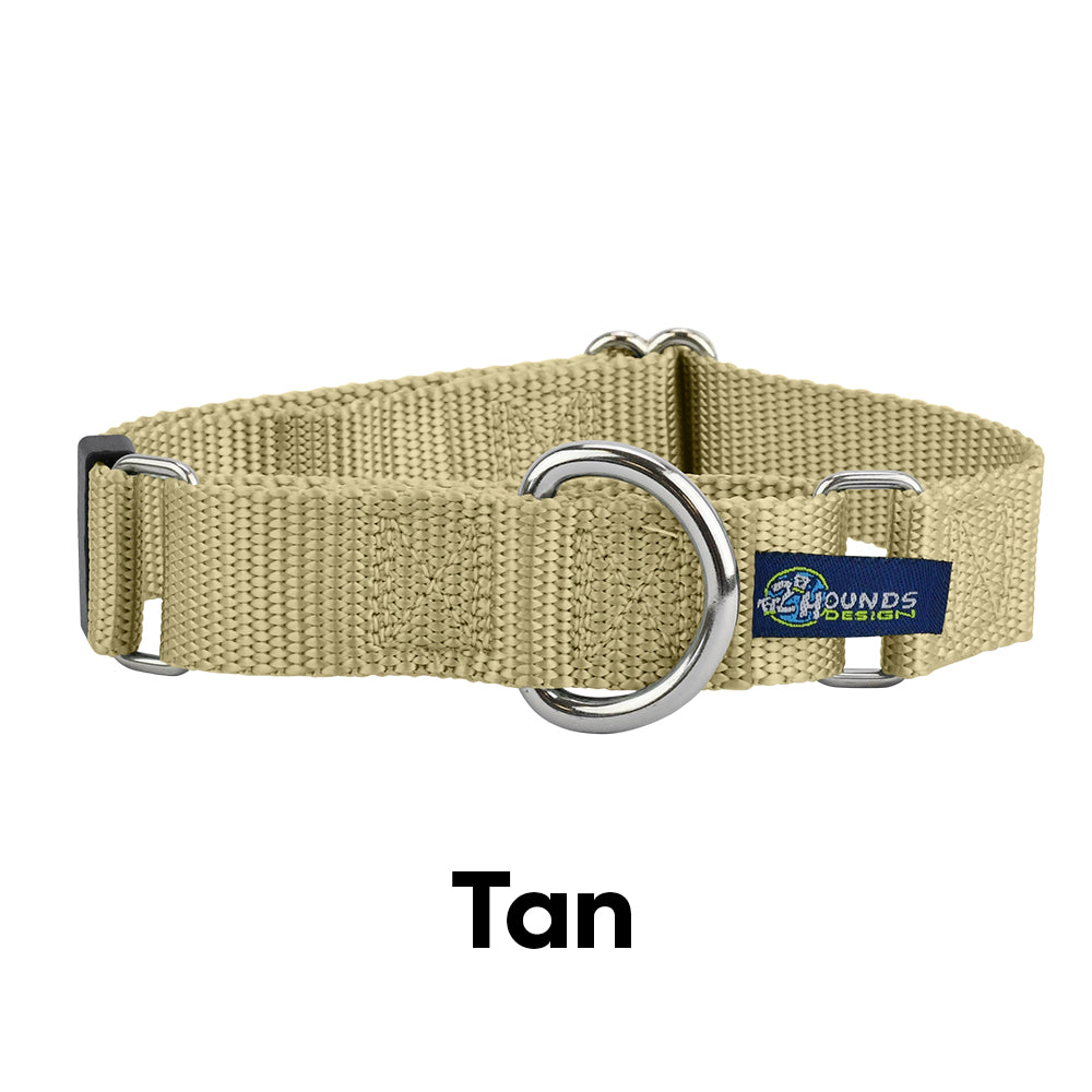 5/8″ and 1″ Tan Nylon Dog Collar