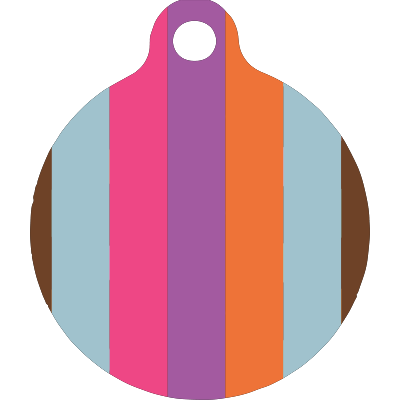 Multi-Stripe HD Dog ID Tag