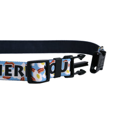 Personalized Bacon and Eggs Dog Collar