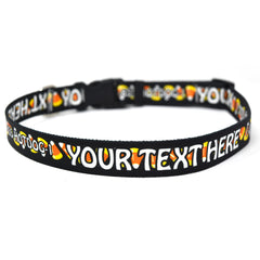 Personalized Candy Corn Dog Collar