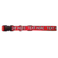 Personalized Christmas Polka Dot Dog Collar