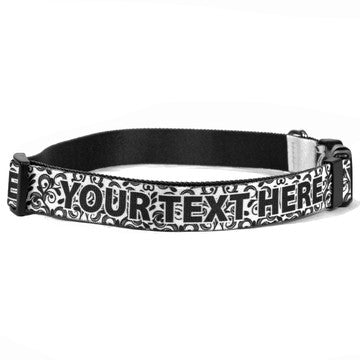 Personalized Damask Dog Collar