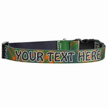 Personalized Green Kilt Plaid Dog Collar