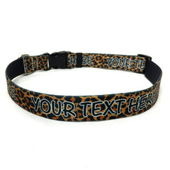 Personalized Leopard Print Dog Collar