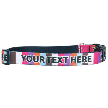 Personalized Multi-Stripe Dog Collar