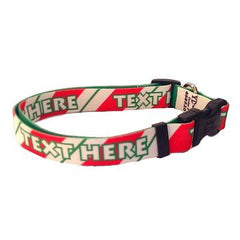 Personalized Peppermint Stick Dog Collar