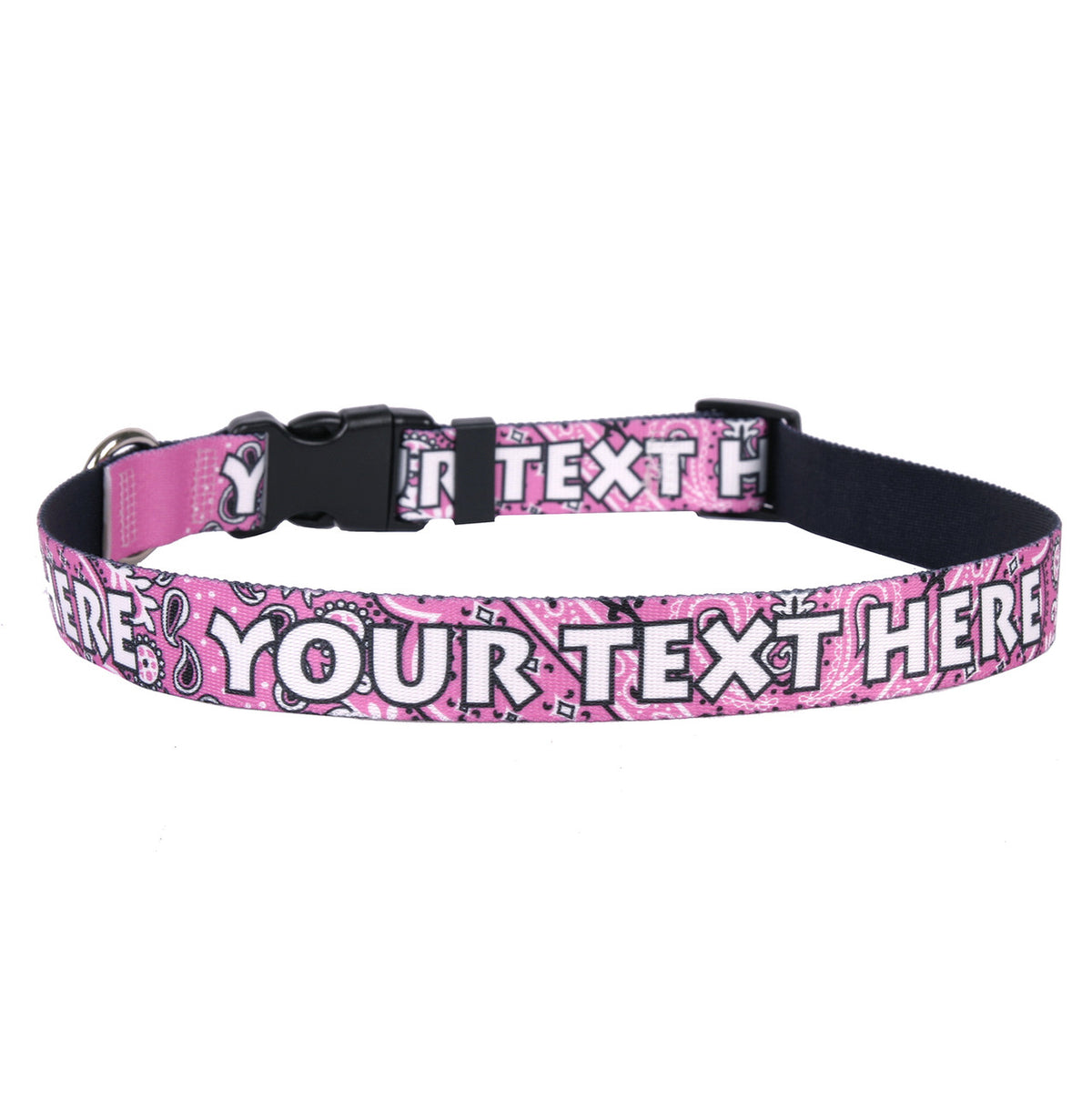 Personalized Bandana Pink Dog Collar