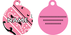 Bandana Pink HD Dog ID Tag