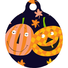 Pumpkin Party HD Dog ID Tag