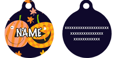 Pumpkin Party HD Dog ID Tag