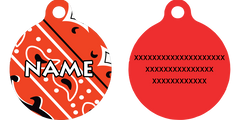 Bandana Red HD Dog ID Tag